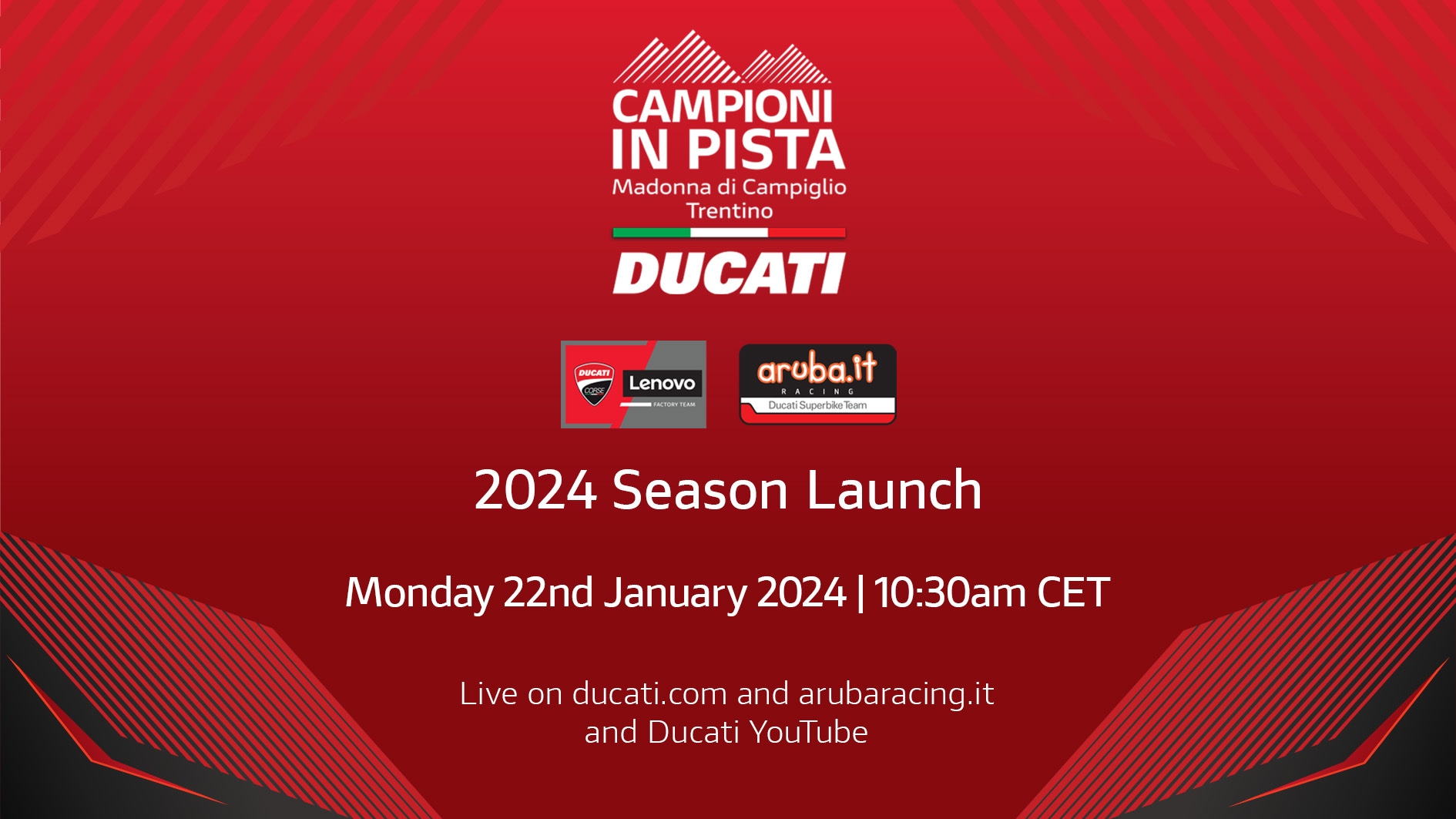 MotoGP E SBK Presentazione Ducati In Diretta Streaming