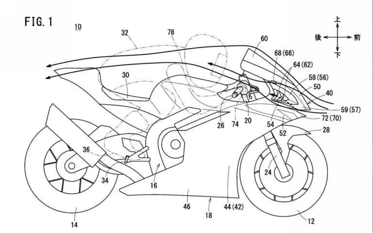 Honda brevetta una carena da corsa più efficace delle ali aerodinamiche