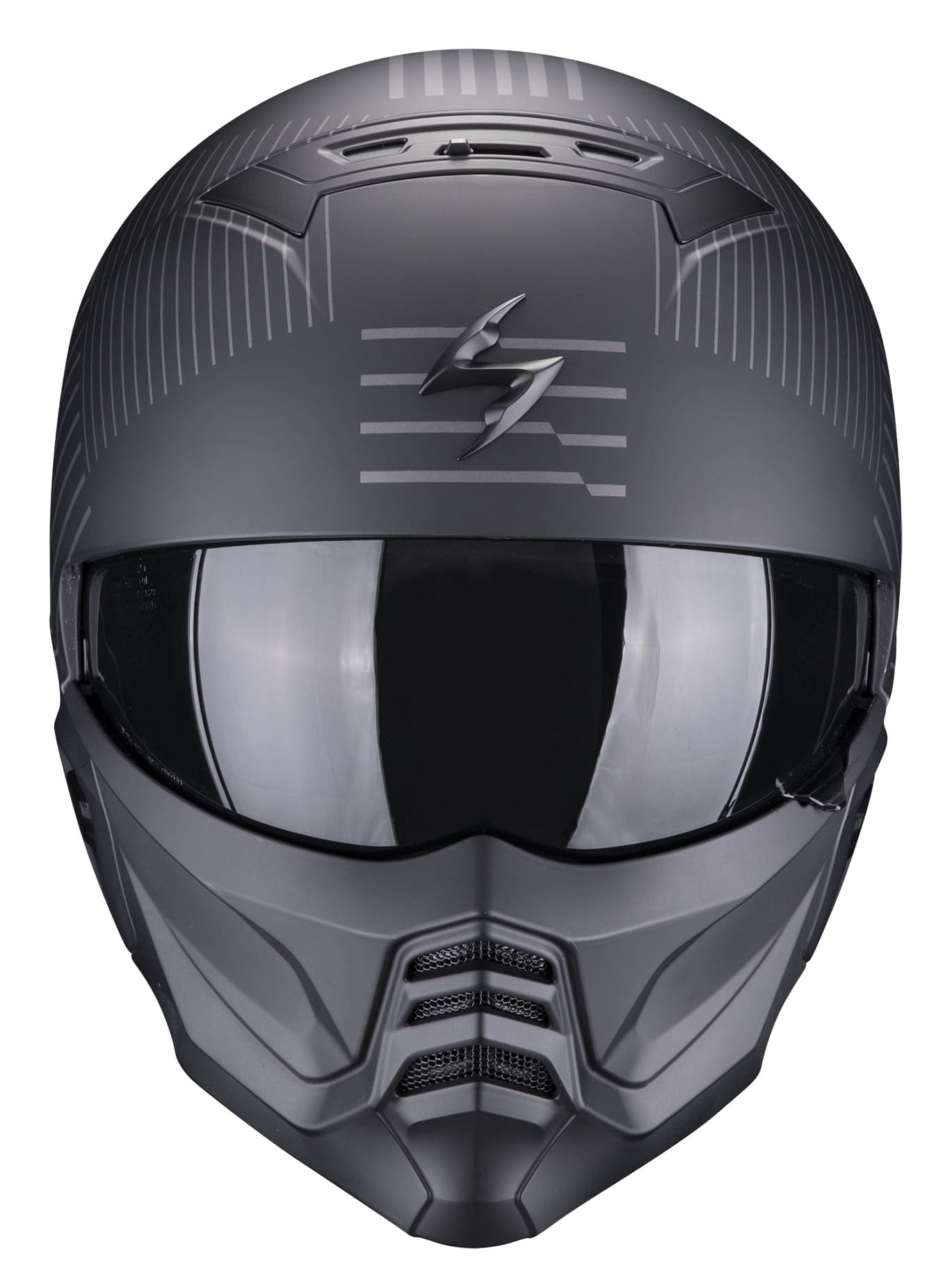 Scorpion - Caschi Moto EXO-Combat Stealth Opacot Black-Silver