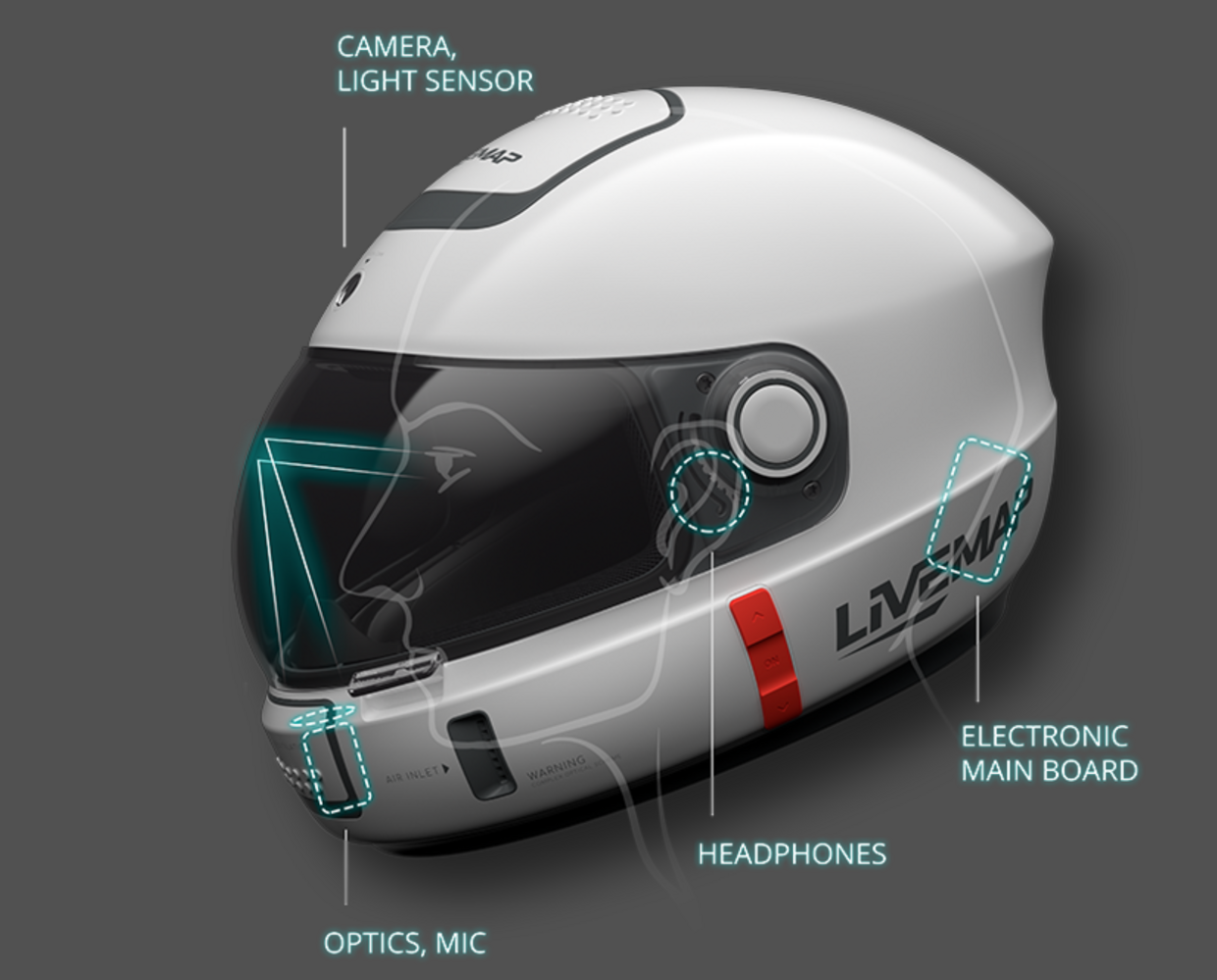 Casco con gps hotsell