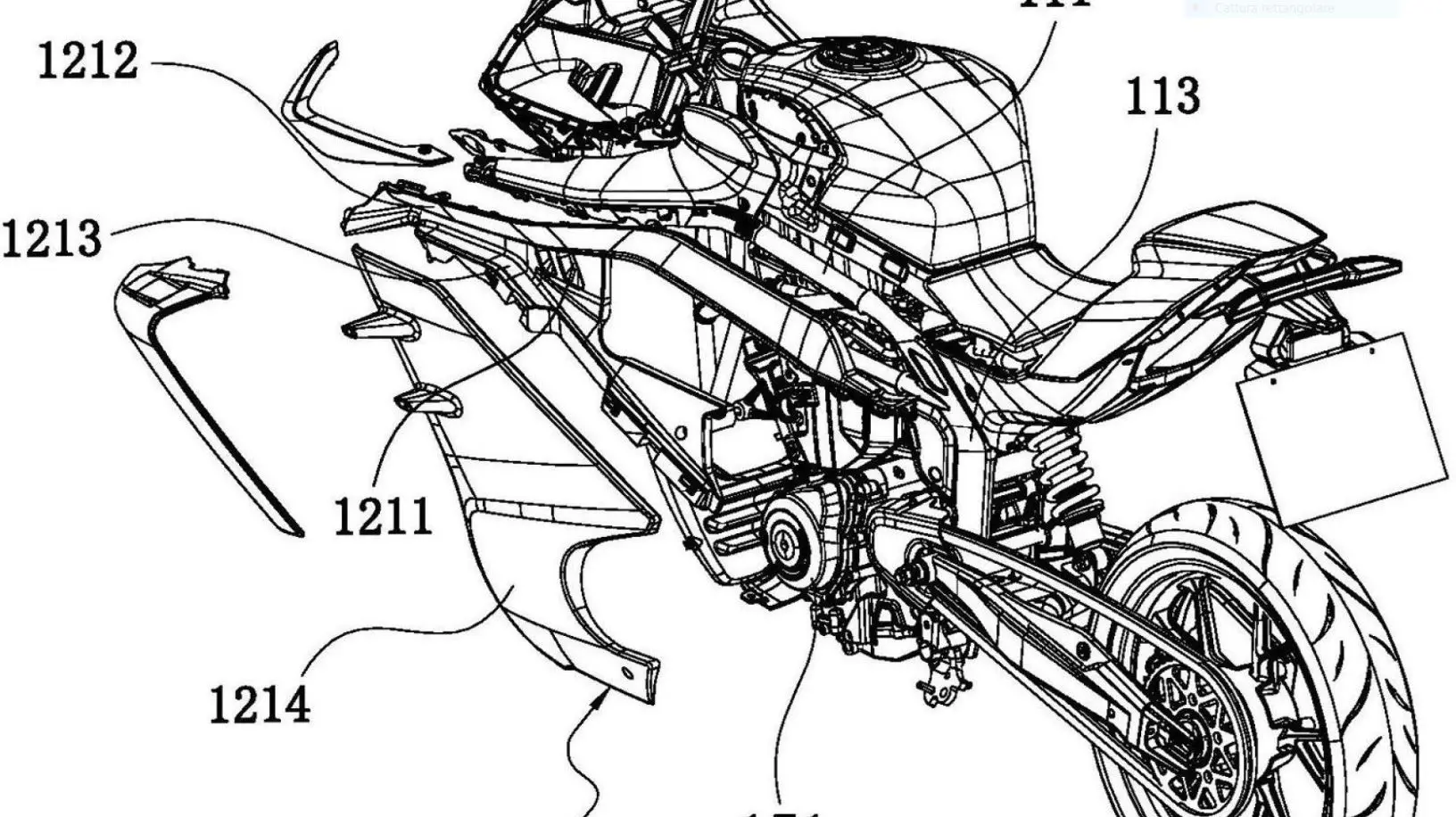 Les dessins montrent également des détails sur le châssis, qui, selon ce qui, sera développé sur un cadre en treillis d'acier avec quelques éléments en aluminium