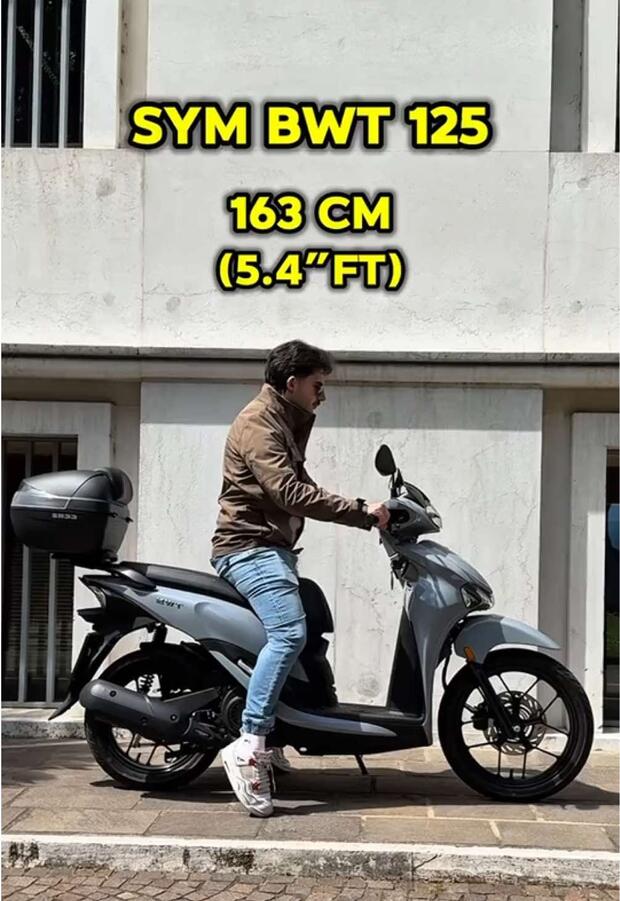 Sym BWT 125: come “calza” su motociclisti di diverse altezze . . .