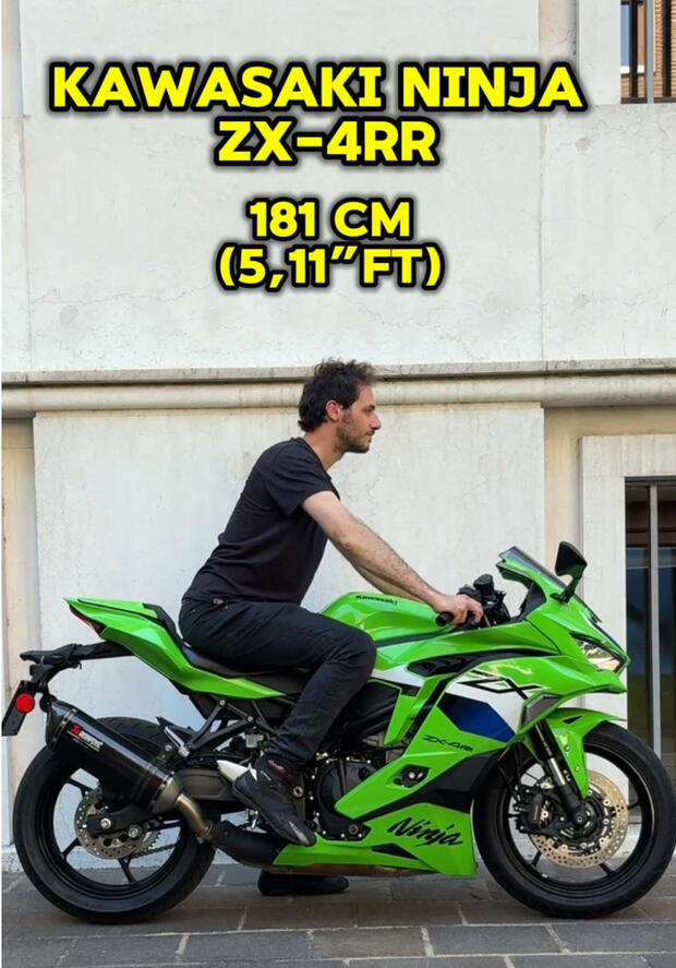 Kawasaki Ninja ZX-4RR: come “calza” su motociclisti di diverse altezze . . .