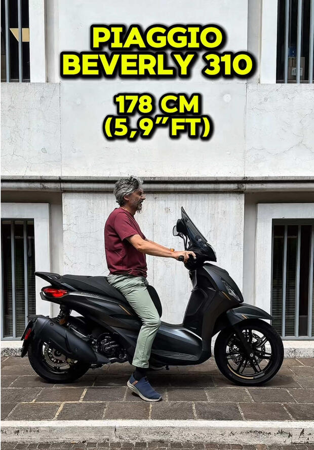 Piaggio Beverly 310: come “calza” su piloti di altezze diverse . . .