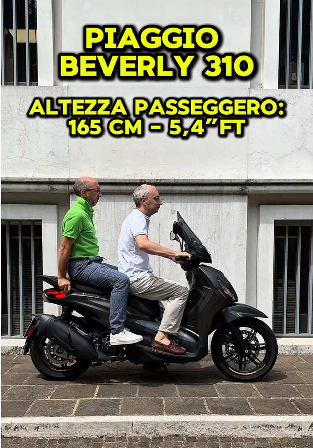 Piaggio Beverly 310: quant’è ospitale per i passeggeri di taglie diverse? . . .