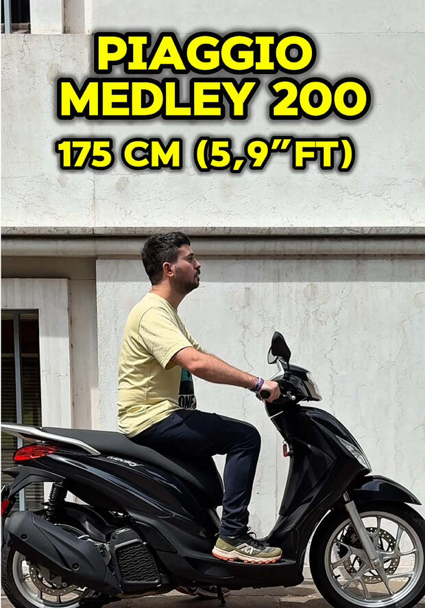 Piaggio Medley 200: come “calza” su motociclisti e scooteristi di altezze diverse . . .