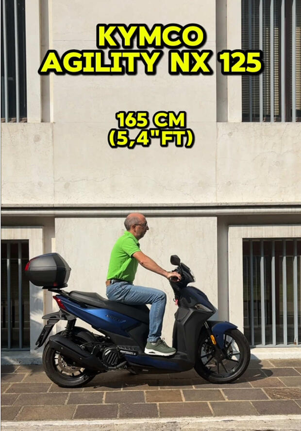 Kymco Agility NX 125: come “calza” su scooteristi di altezze diverse? . . .