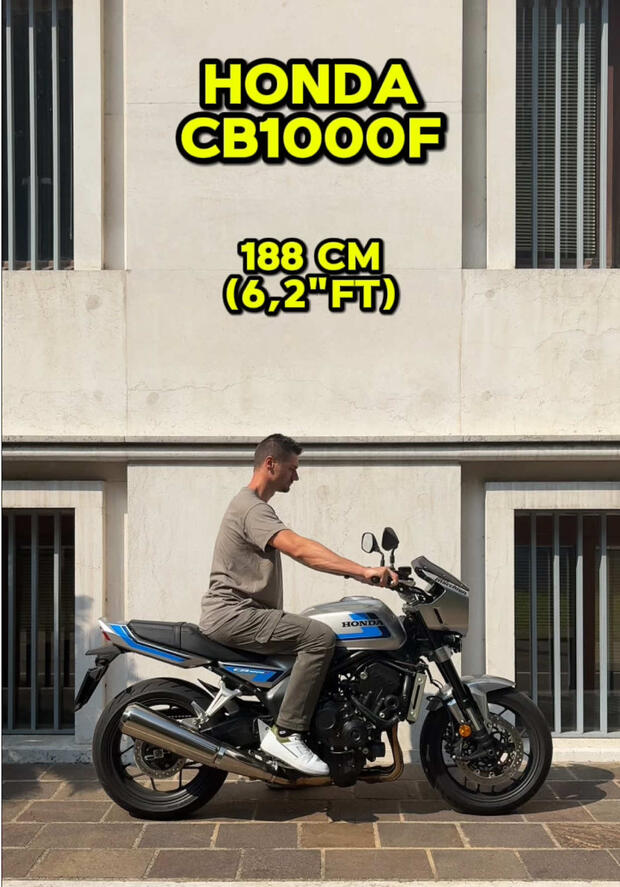 Honda CB1000F: come “calza” su motociclisti di altezze diverse? . . .