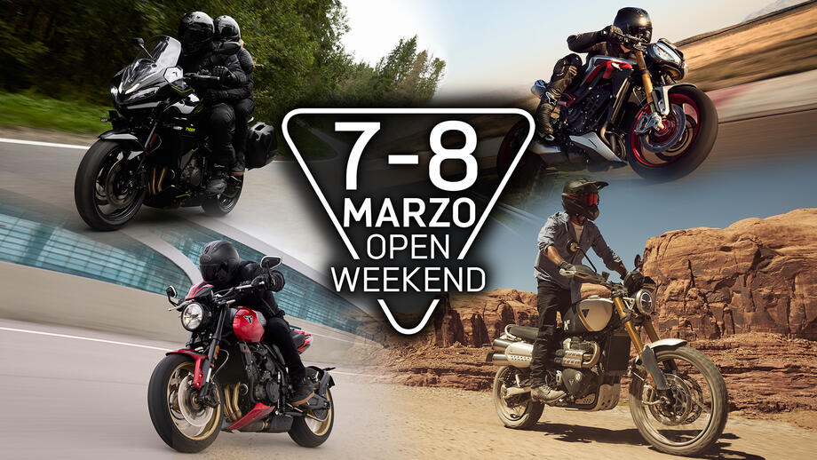 Triumph Open Weekend: il 7 e 8 marzo si torna in sella