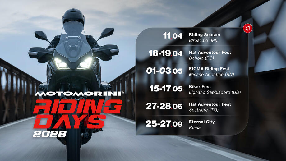 Moto Morini, il tour dei Riding Days 2026