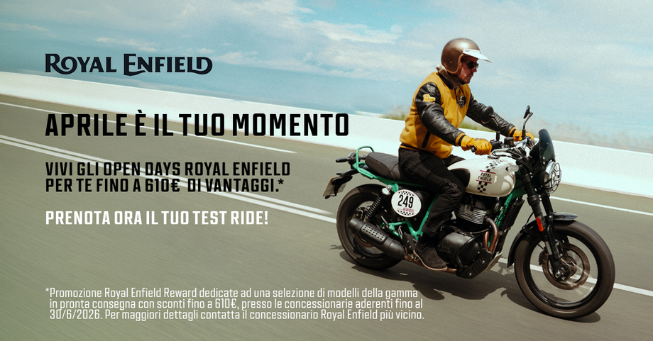 Royal Enfield: porte aperte dal 13 al 18 aprile 