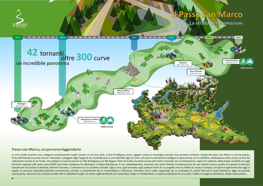 Riapre il Passo San Marco e arrivano le nuove mappe dei Bikers Villages