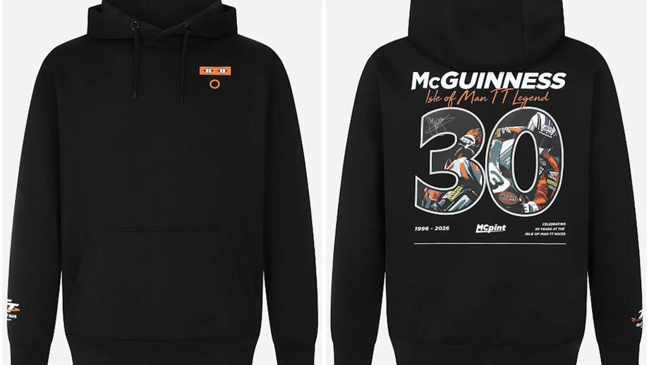 30 anni di corse con McGuinness, le felpe della leggenda 
