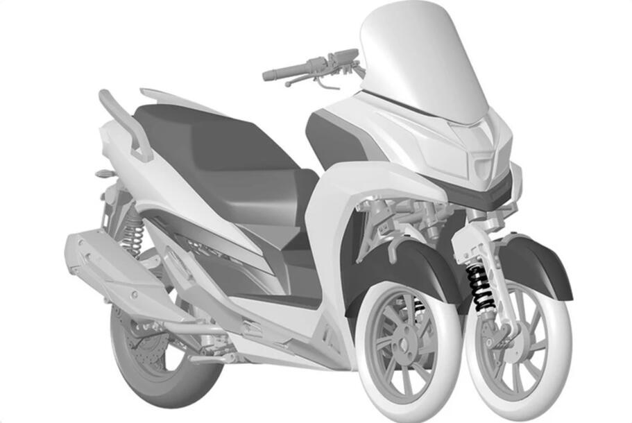EICMA 2026 - Kymco, nuovo tre ruote in arrivo? Ecco il brevetto