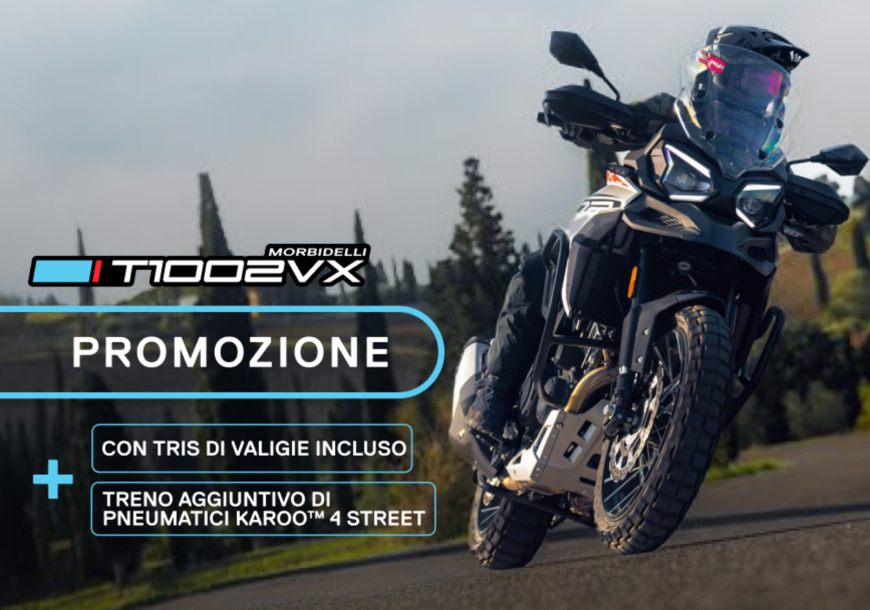 Morbidelli, arrivano le maxi promozioni: sconti, valigie e gomme in regalo 