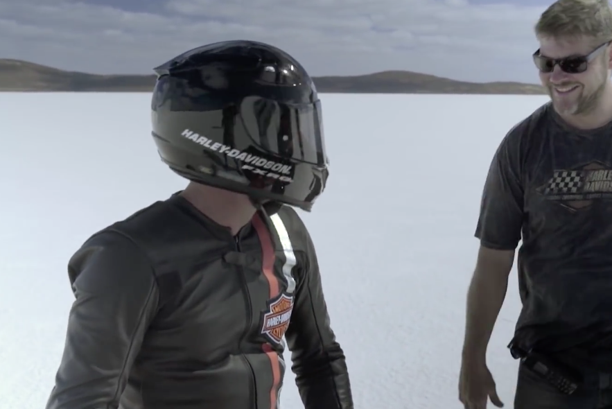 Una Harley lanciata a 265 km/h!